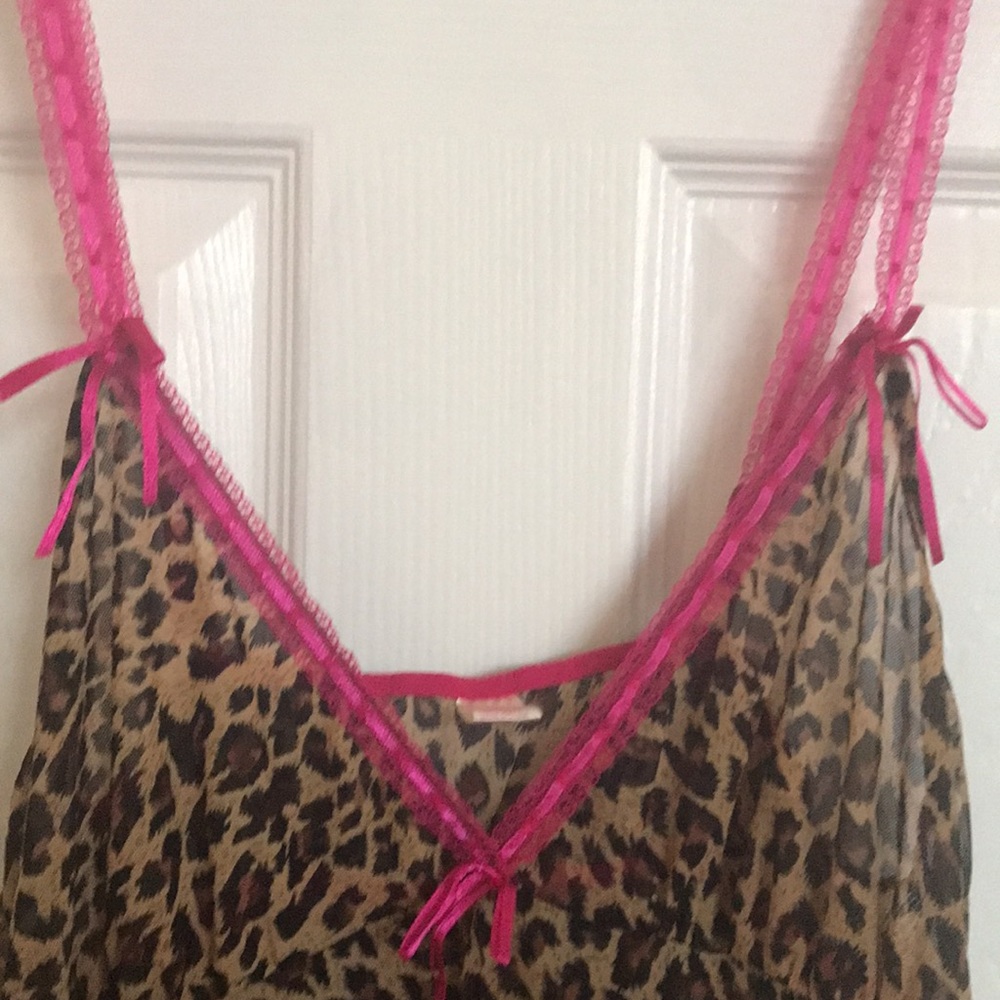Hot Pink and Leopard Lingerie Top